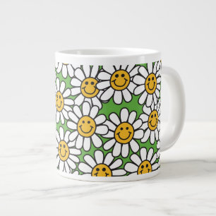 Daisy Flowers Mönster Jumbo Mugg