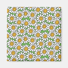 Daisy Flowers Mönster Magnet