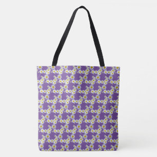 Daisy Flowers Mönster Tote Bag Tygkasse