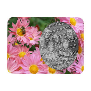 Daisy Flowers och Humla Ram Lägg till foto Magnet
