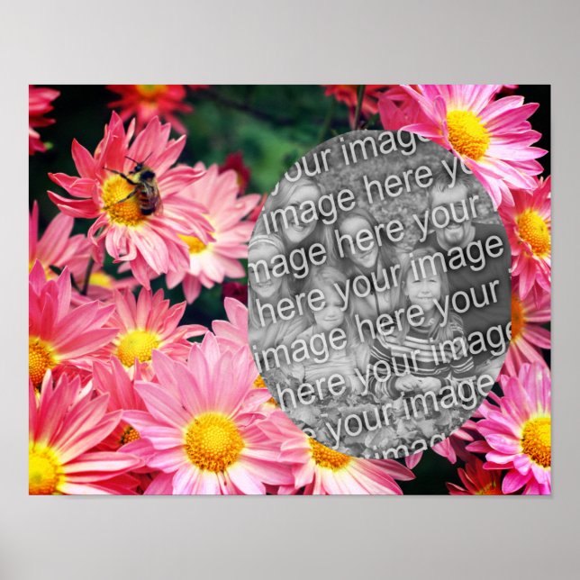 Daisy Flowers och Humla Ram Lägg till foto Poster (Framsidan)