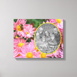 Daisy Flowers och Humla Skapar ditt eget foto Canvastryck