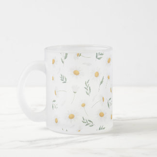 Daisy Flowers Pattern Mug Frostad Glasmugg