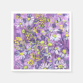 Daisy Flowers Polka Dot Summer Flowers Blommigt Ar Pappersservett
