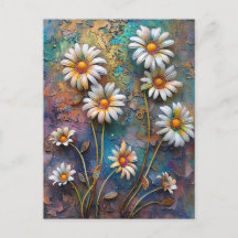 Daisy Flowers Söt Wildblommor Blommigt Nature Art