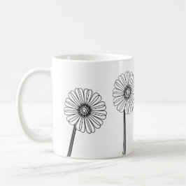 Daisy Flowers Teckning Gardener Mugg