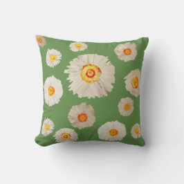 Daisy Flowers Throw Cushion, Dasies mönster Kudde