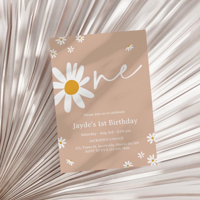 Daisy Födelsedagsfest 1:a födelsedag Inbjudningar (Skapare uppladdad)