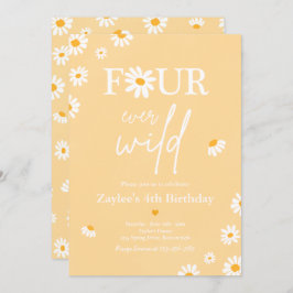 Daisy Födelsedagsfest Bohmian 4 gånger om Vilden Inbjudningar