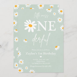 Daisy Födelsedagsfest Bohmian Little Miss Oenderfu Inbjudningar