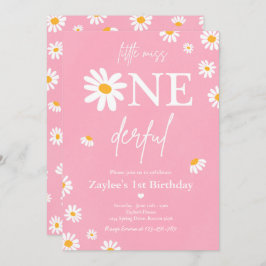 Daisy Födelsedagsfest Bohmian Little Miss Oenderfu Inbjudningar