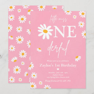 Daisy Födelsedagsfest Bohmian Little Miss Oenderfu Inbjudningar