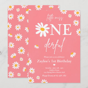 Daisy Födelsedagsfest Bohmian Little Miss Oenderfu Inbjudningar