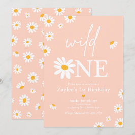 Daisy Födelsedagsfest Bohmian Vild 1:a födelsedag Inbjudningar