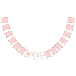 Daisy Födelsedagsfest Bohmian Vild 1:a födelsedag Vimplar