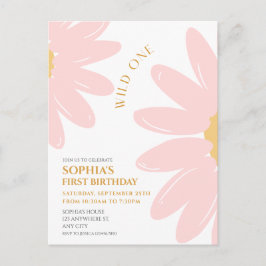 Daisy Födelsedagsfest Bohmian Wild One 1:a födelse Vykort