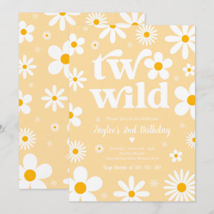 Daisy Födelsedagsfest Boho Two Wild 2-årsdag Inbjudningar