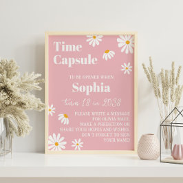 Daisy Födelsedagsskylt Kapseltecken Poster