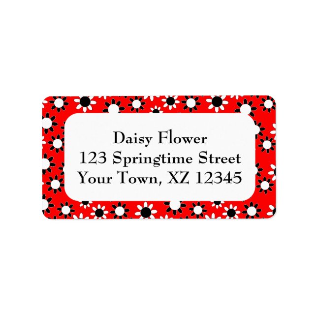 Daisy för anpassade adressetikett (Framsidan)