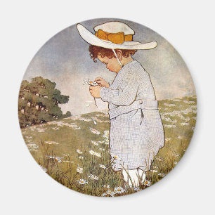 Daisy för antikisk barnplockning magnet