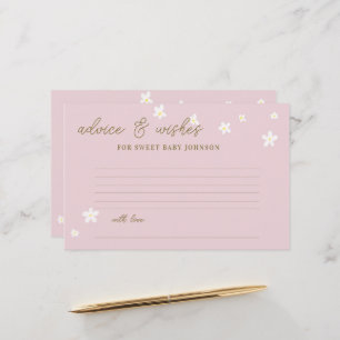 Daisy för babyskannertid Kapsel-kort Pastel Rosa Brevpapper