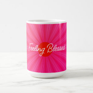 Daisy för BLet Typography-Rosa Kaffemugg