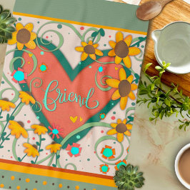 Daisy för Blommigt av Chic för Friend Heart-Roligt Kökshandduk