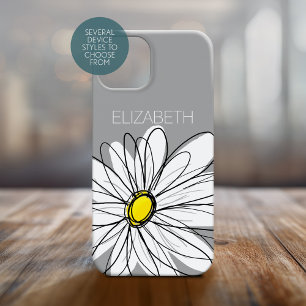 Daisy för Blommigt av trendig med grått-gultens 