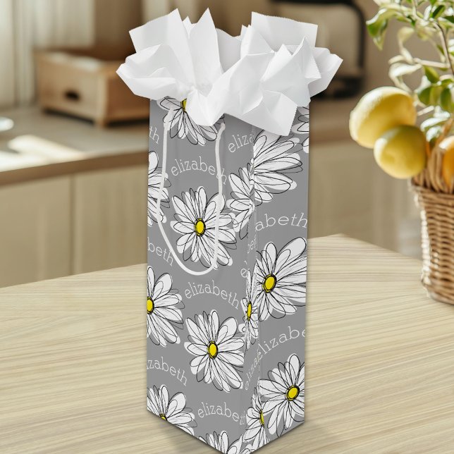 Daisy för Blommigt av trendig med grått-gultens eg (Custom Gift Bag )
