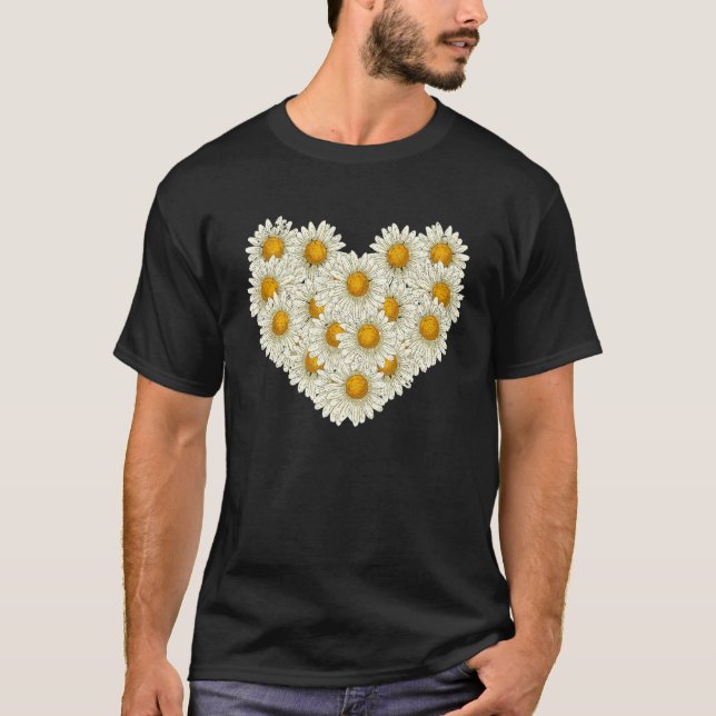Daisy för blomsterDaisy Hjärtbotaniska trädgårdsan T Shirt (Framsida)