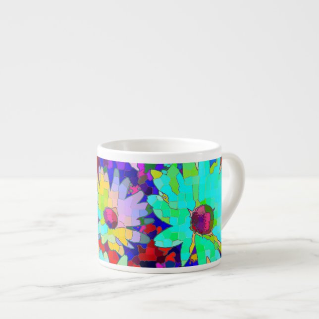 Daisy för Bright-Abstrakt Espressomugg (Framsida höger)