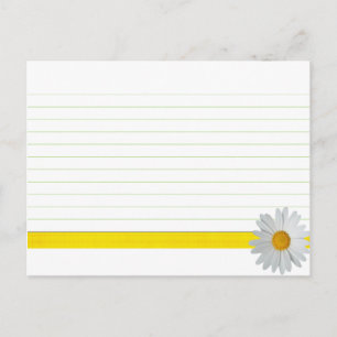 Daisy för Bröllop Recept Card Bright Vykort