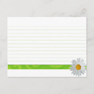 Daisy för Bröllop Recept Card Bright Vykort