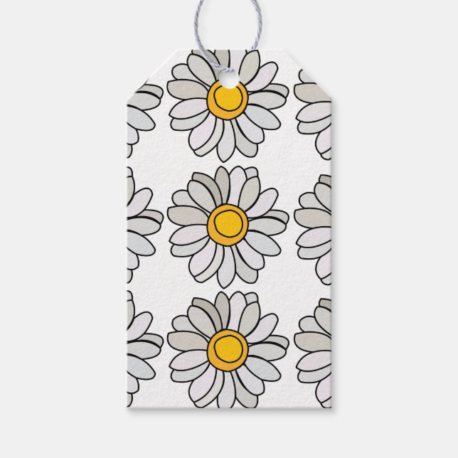 Daisy för daisyns nedre Blommigt Presentetikett (Framsidan)
