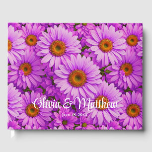 daisy för elegant mörk rosa magenta  blommigt gästböcker