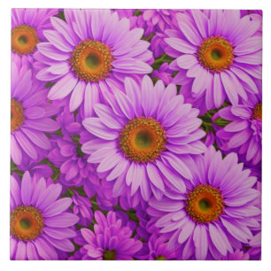 daisy för elegant mörk rosa magenta blommigt kakelplatta