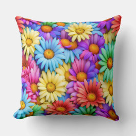 Daisy för färgstark Abstrakt #37 - Kudde