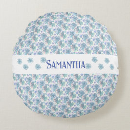 Daisy för flerfärgat pastelllappverk för personlig rund kudde