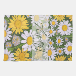 Daisy för födelseblomman i april, kökshanddukar