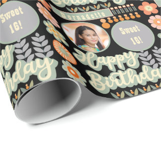 Daisy för foto-retro-Vintage vid namn-ålder Födels Presentpapper