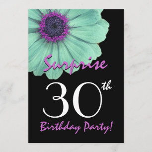 Daisy för grönt för Mint för ÖVERRRAKNING30års Inbjudningar