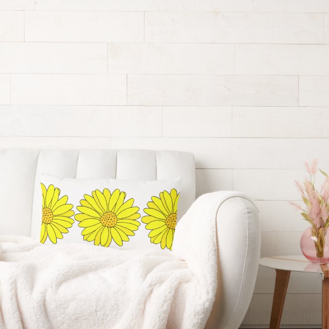 Daisy för gult lumbarkudde (Soffa)