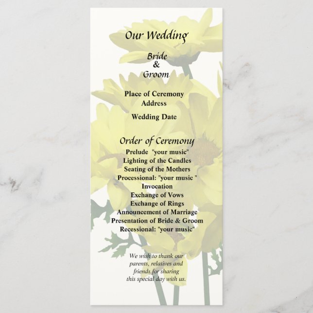 Daisy för gult program (Framsida)