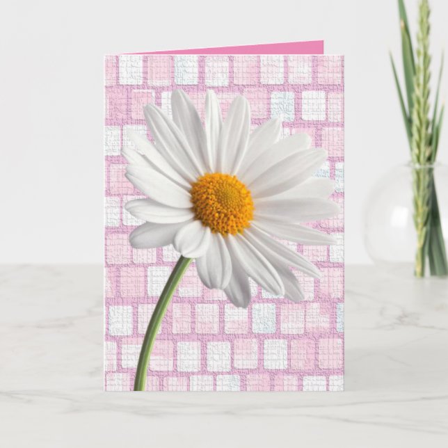 Daisy för hälsningskort på Alla hjärtans dag Helgkort (Framsida)