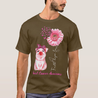 Daisy för medvetandegörande av bröstcancer Ribbon  T Shirt