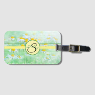 Daisy för monogrammad Blommigt Bagagebricka