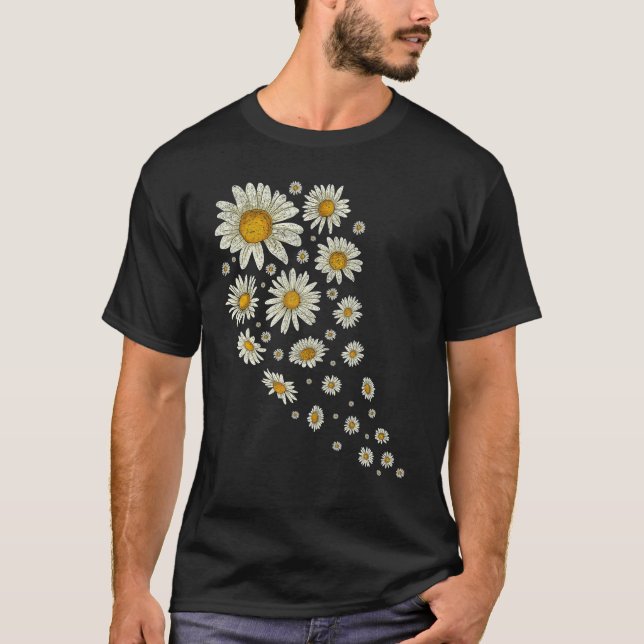 Daisy för naturblommor Blommar Gardener Botaniska T Shirt (Framsida)