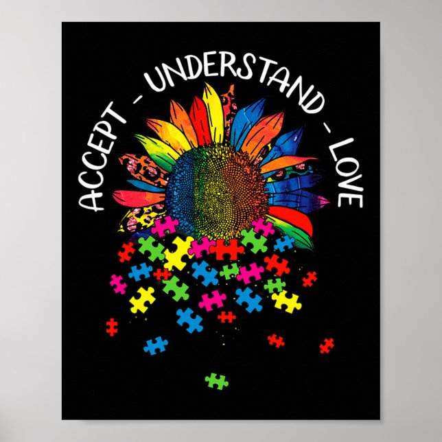 Daisy för ökad medvetenhet om autism Underförstått Poster (Framsidan)