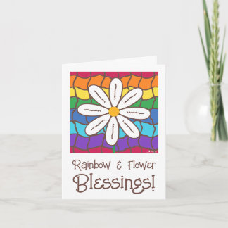 Daisy för regnbågsblommor. kort