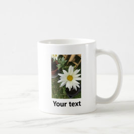 Daisy för ren, ljus, vit anpassningsbar, blomma  kaffemugg